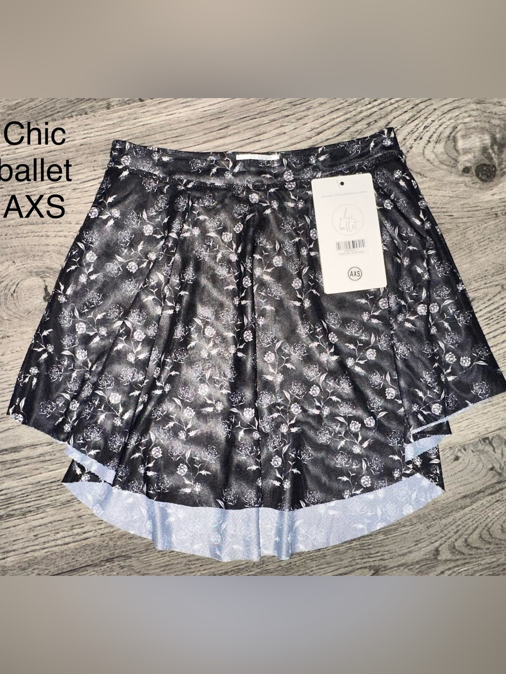 Chic Black Floral mesh ballet Skirt